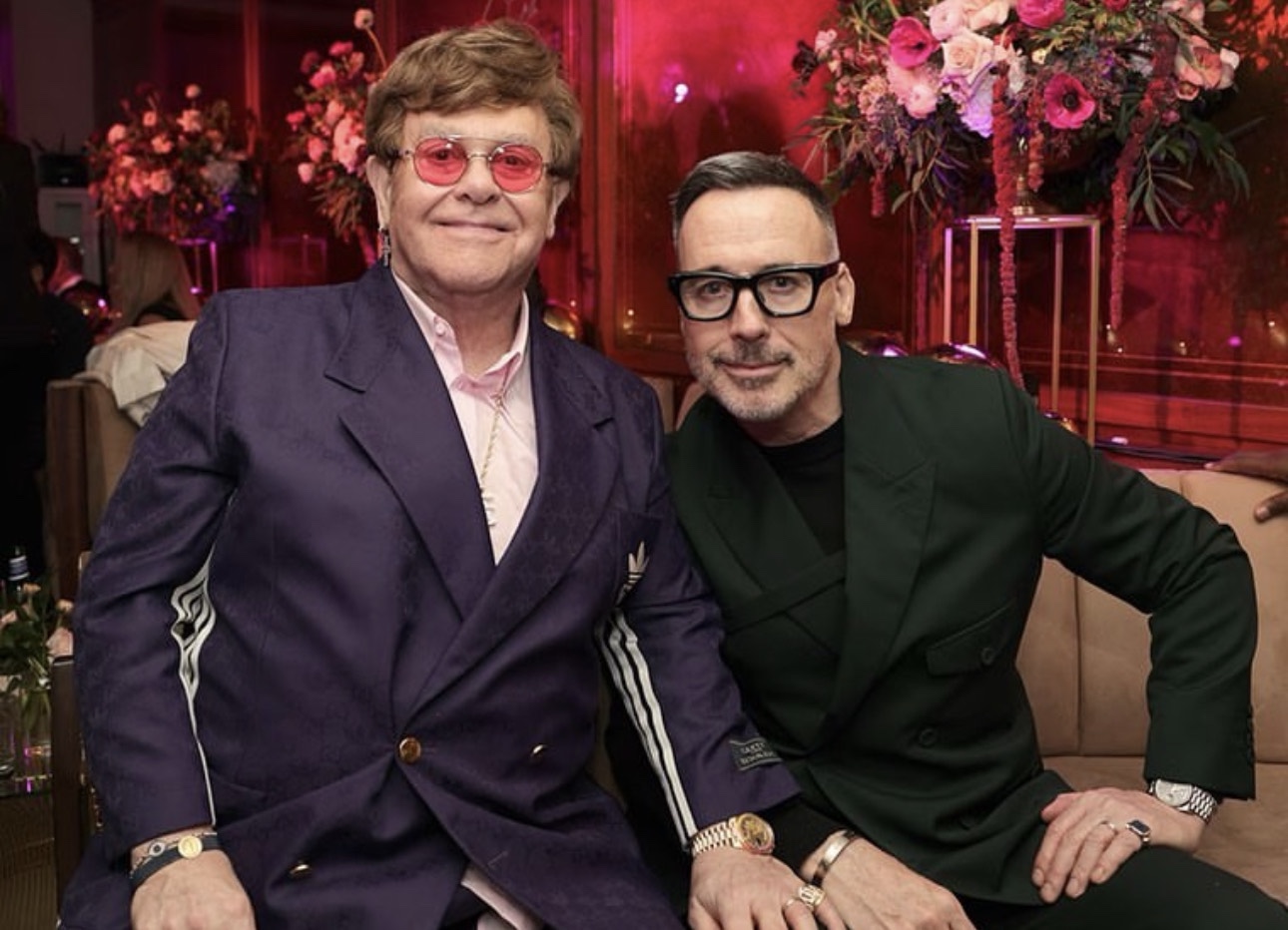 Elton John and David Furnish at the Elton John AIDS Foundation Rocket Fund launch