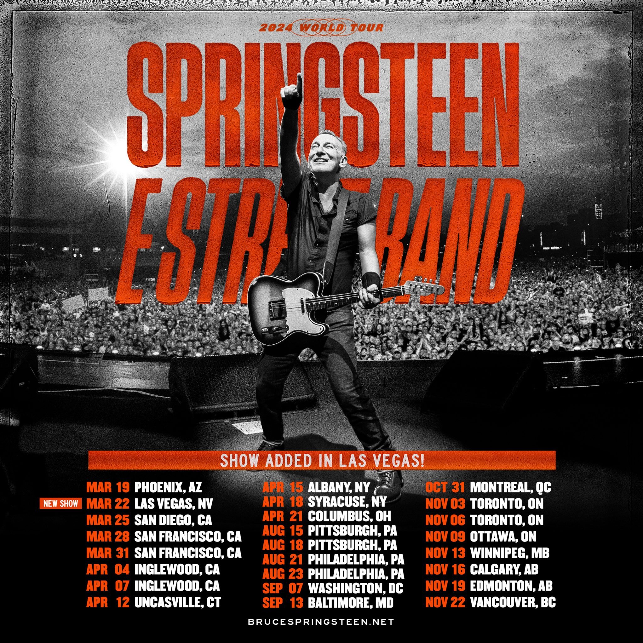 Bruce Springsteen Tickets Toronto- New Dates for Canadian Leg of World Tour